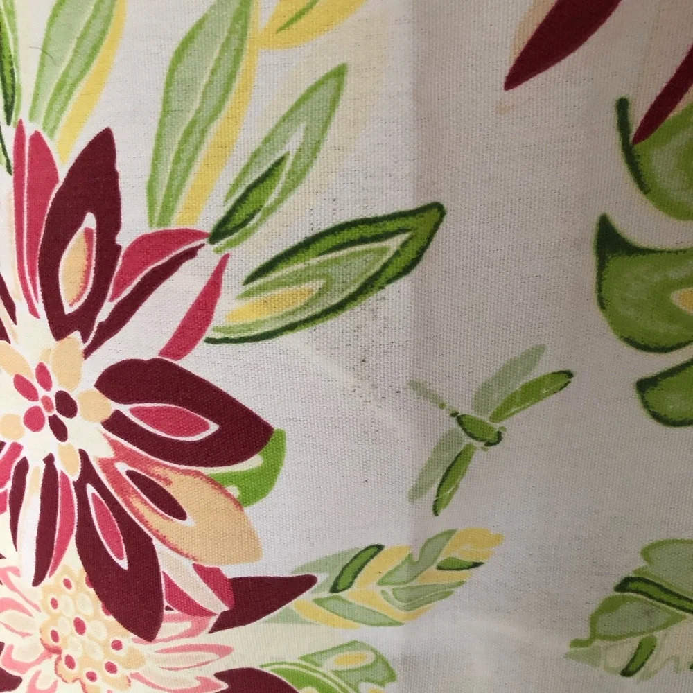 Tropical floral dragonfly squarish tablecloth 51